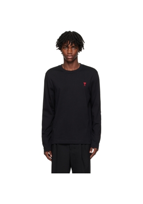 AMI Paris Black Ami De Cœur Long Sleeve T-Shirt