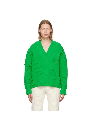 Bottega Veneta Green Nylon Cardigan