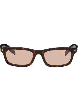 Prada Eyewear Brown Rectangular Sunglasses