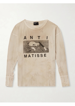 Enfants Riches Déprimés - Anti Matisse Printed Cotton-Jersey T-Shirt - Men - Neutrals - S