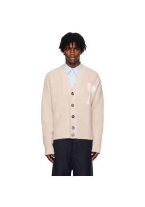 AMI Paris Pink Ami De Cœur Cardigan
