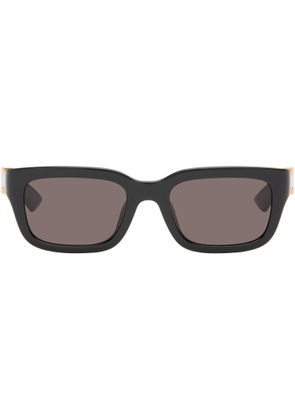 Bottega Veneta Black Rectangular Ribbon Sunglasses
