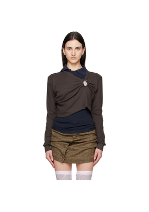 August Barron Brown & Navy Pulled Polo