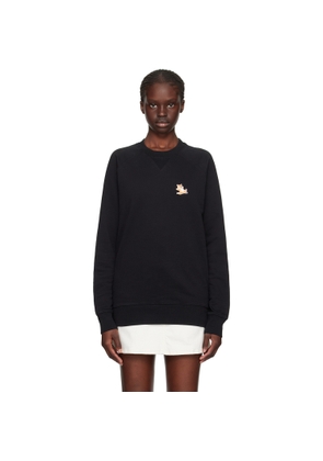 Maison Kitsuné Black Chillax Fox Patch Sweatshirt