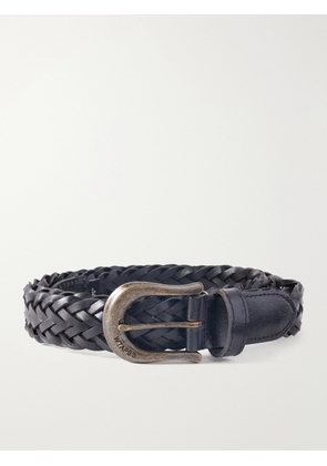 WTAPS - 3cm Braided Leather Belt - Men - Black