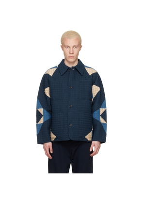 A.P.C. Navy Quilted Jacket