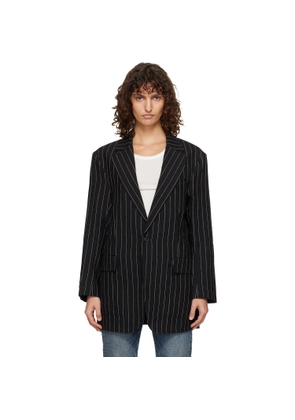 R13 Black Oversized Ragged Blazer