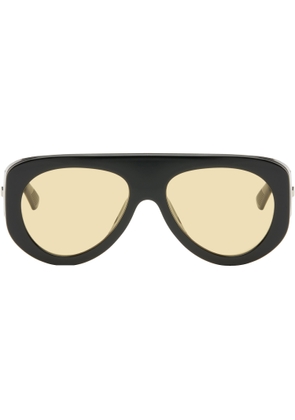 Bottega Veneta Black Osservatorio Aviator Sunglasses