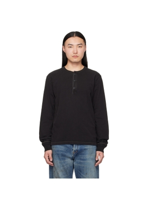 RRL Black Indigo Jersey Henley