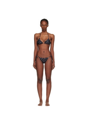 Moschino Black All Over Small Goose Print Bikini
