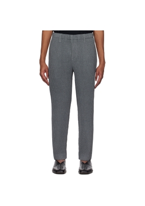 HOMME PLISSÉ ISSEY MIYAKE Gray Wool Like Light Trousers