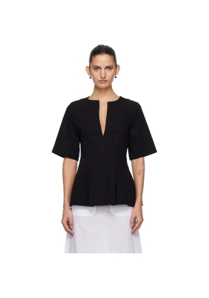 TOTEME Black Tailored Cotton Top