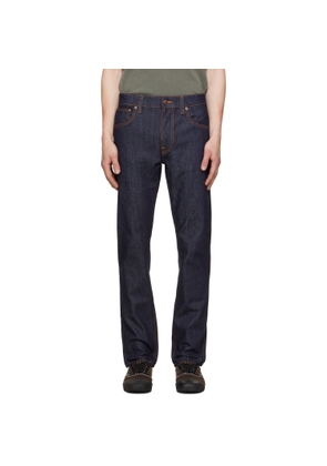 Nudie Jeans Navy Lean Dean Jeans