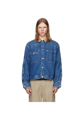Polo Ralph Lauren Navy Corduroy-Collar Denim Trucker Jacket