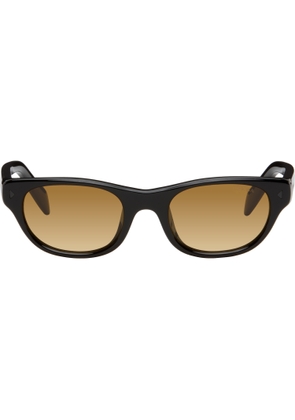 Prada Eyewear Black Oval Sunglasses