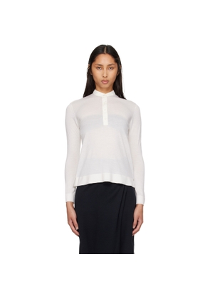 TOTEME Off-White Wool Silk Knit Sweater