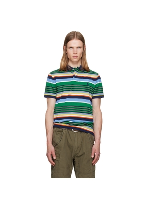 Polo Ralph Lauren Green 'The Iconic' Striped Polo