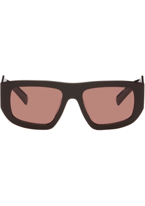 Prada Eyewear Brown Triangle Logo Sunglasses
