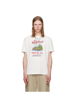 Polo Ralph Lauren Off-White Classic Fit Jersey Graphic T-shirt