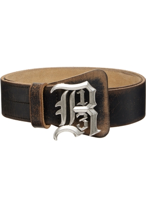 R13 Brown R13 Logo Buckle Belt