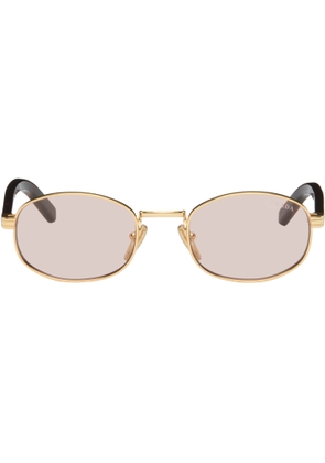 Prada Eyewear Gold Round Sunglasses