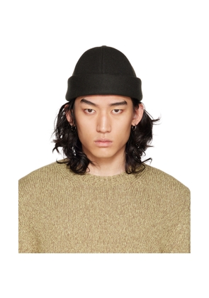 Jil Sander Green Rolled Brim Beanie