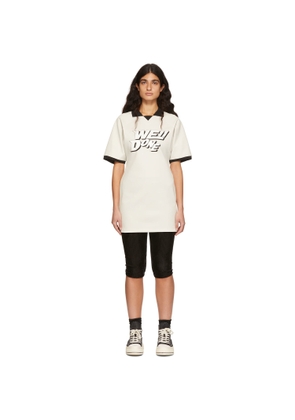 We11done Off-White Polyester Raglan Mini Dress