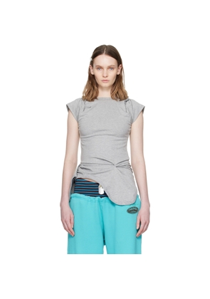 Ans Dotsloevner Gray Rompers T-shirt