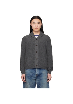 RRL Gray Shawl Cardigan