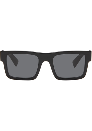 Prada Eyewear Black Square Shield Acetate Sunglasses