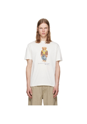 Polo Ralph Lauren Off-White Classic Fit Polo Bear Jersey T-shirt