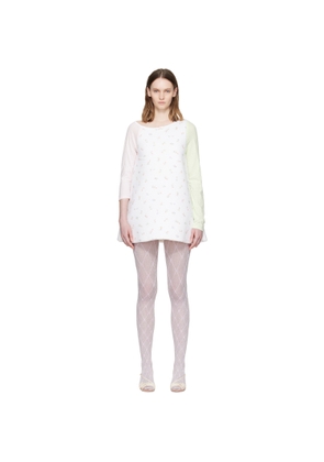 Ans Dotsloevner White Formed Minidress