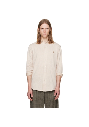 Polo Ralph Lauren Beige Jersey Knit Long Sleeve Sport Shirt