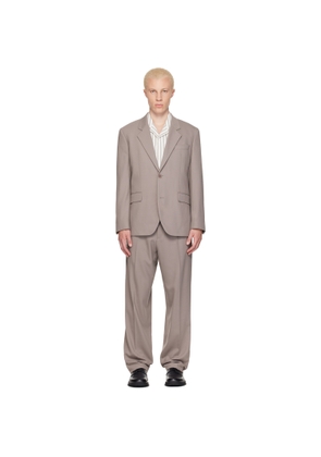 Hugo Taupe Two-Piece Modern-Fit Stretch Twill Suit