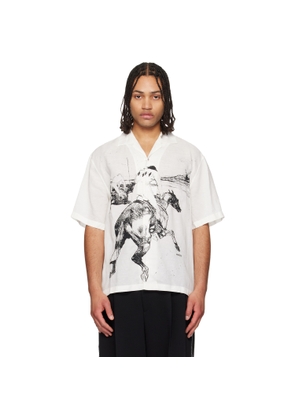 Hugo Off-White Printed-Graphic Shirt