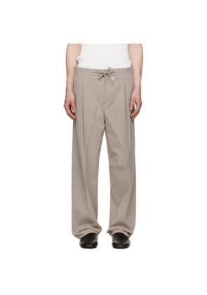 Hugo Beige Modern Fit Seersucker Trousers