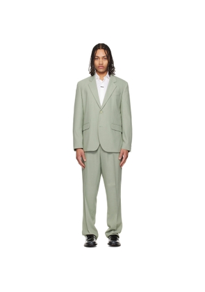 Hugo Green Two-Piece Modern-Fit Stretch Twill Suit