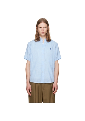 Polo Ralph Lauren Blue Linen Short Sleeve Sport Shirt