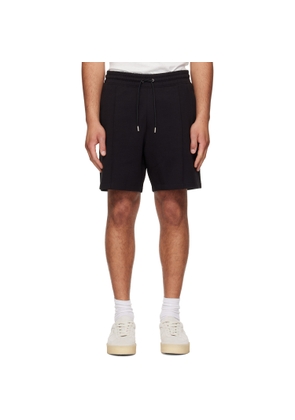 Hugo Black Stacked-Logo Trim Shorts