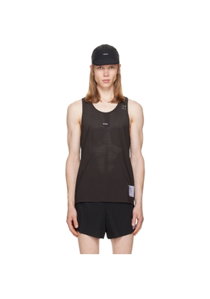 Satisfy Burgundy Space‐O Singlet Tank Top