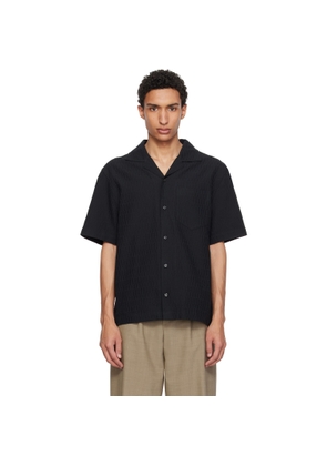 Hugo Black Oversized-Fit Structured Cotton Shirt