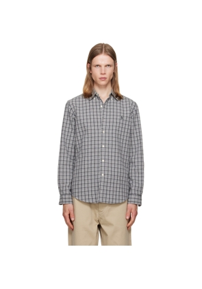 Polo Ralph Lauren Blue Classic Fit Plaid Brushed Oxford Shirt