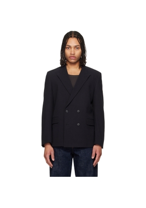 Hugo Black Double-Breasted Blazer