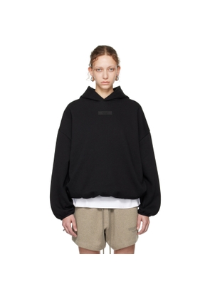 Fear of God ESSENTIALS Black Elasticized Hoodie