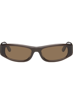 THISTLES Brown 'The Suede' Sunglasses