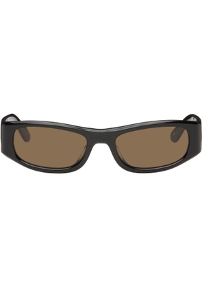 THISTLES Black 'The Suede' Sunglasses