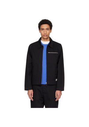 Merz b. Schwanen Black Zipped Twill Jacket
