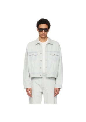 Fear of God Blue Bleached Denim Classic Trucker Jacket