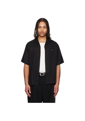 Hugo Black Oversize-Fit Stacked Logo Shirt