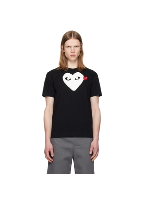 COMME des GARÇONS PLAY Black 'Red Emblem White Heart' T-shirt